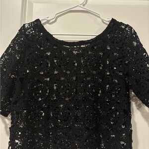 Vestique Black Embellished Blouse